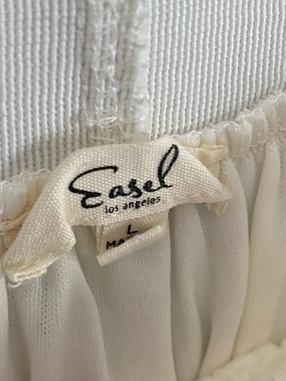 Easel Pleated Ombre Tulle Midi Skirt - White to Sage - Picture 4 of 7